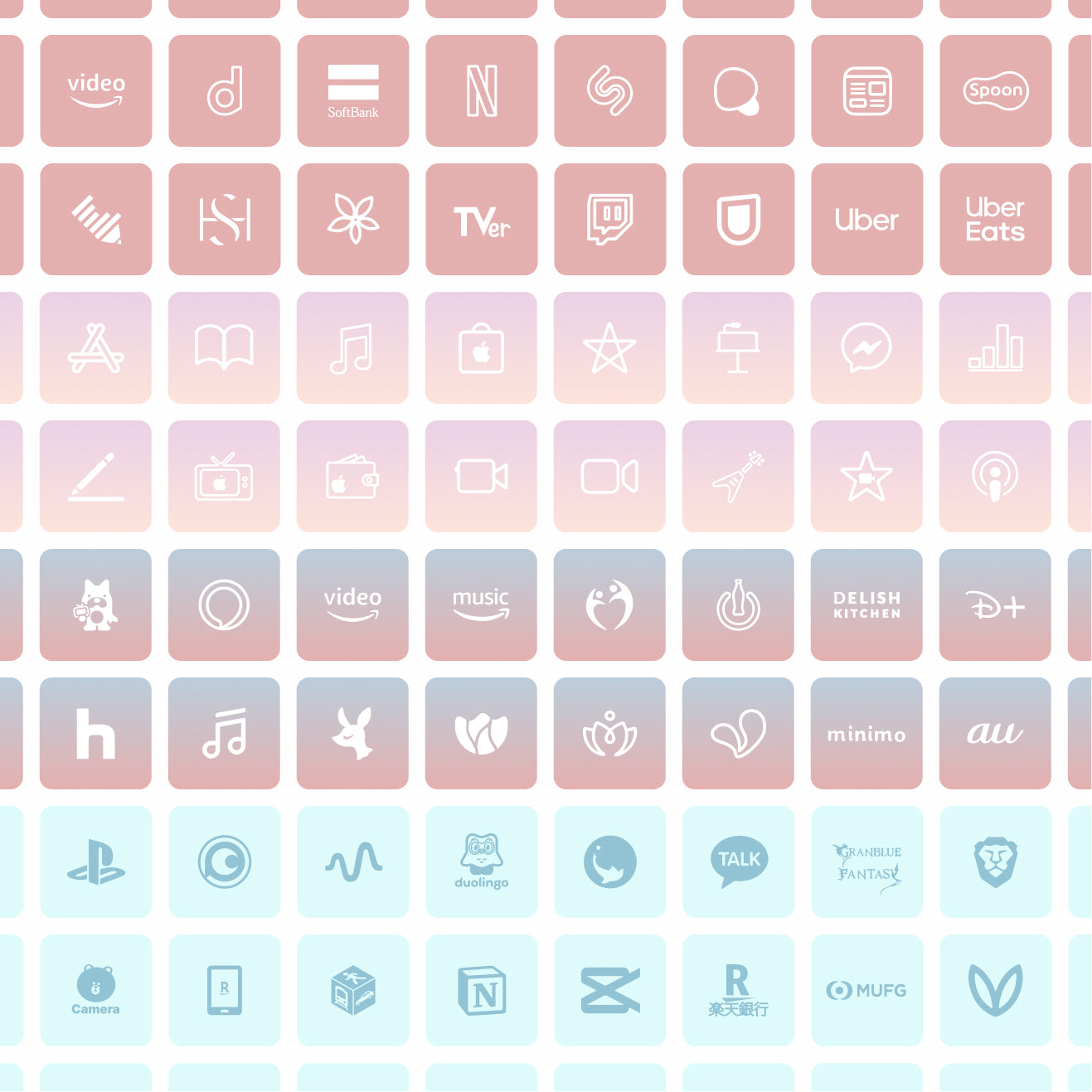 【古性のち×AZ-icon】Minimal&Pastel 4Color Set