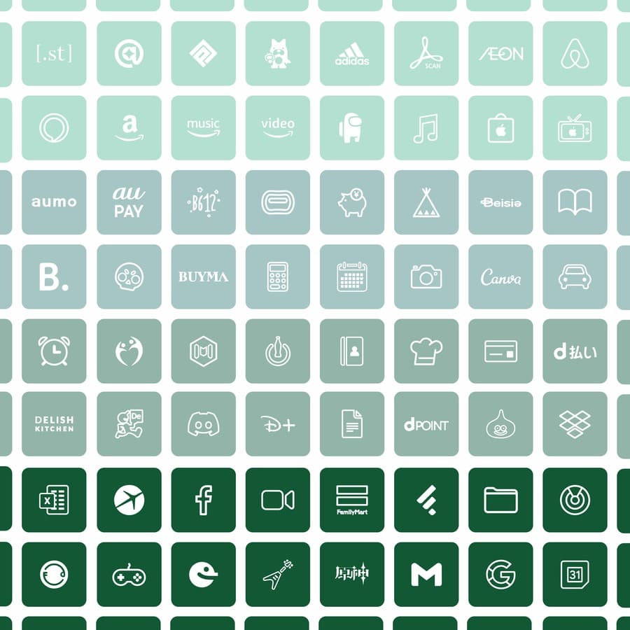 【古性のち×AZ-icon】Minimal-Green 4Color Set